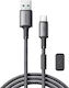 Joyroom S-A50 Unlimited Series Magnetic USB 2.0 Cable USB-C Male - USB-A 60W PD Gray 1.2m