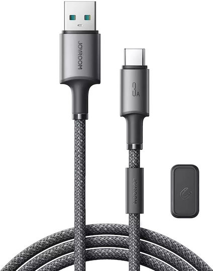 Joyroom S-A50 Unlimited Series Magnetic USB 2.0 Cable USB-C Male - USB-A 60W PD Gray 1.2m