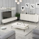SteweHome Studentenmöbel-Sets Wohnzimmer 3 Stück Creme Schwarz
