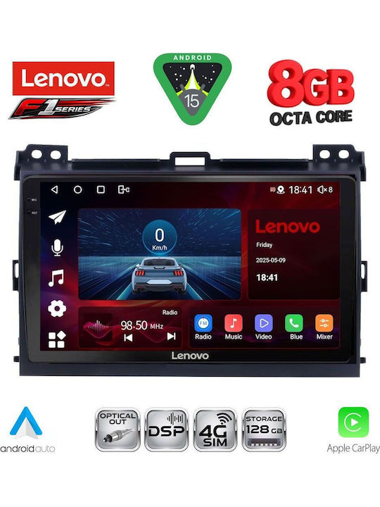 Lenovo Car Audio System for Toyota Land Cruiser 2002-2008 (Bluetooth/USB/WiFi/GPS/Apple-Carplay/Android-Auto) with Touch Screen 9"