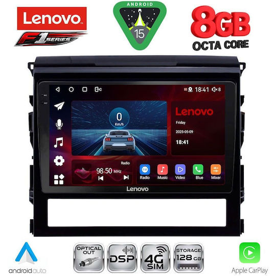 Lenovo Ηχοσύστημα Αυτοκινήτου για Toyota Land Cruiser 2016-2019 (Bluetooth/USB/WiFi/GPS/Apple-Carplay/Android-Auto) με Οθόνη Αφής 9"