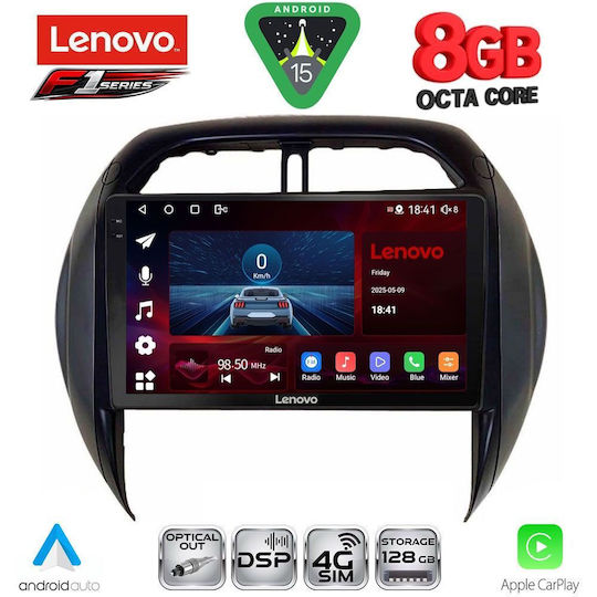 Lenovo Ηχοσύστημα Αυτοκινήτου για Toyota RAV 4 2000-2006 με Clima (Bluetooth/USB/WiFi/GPS/Apple-Carplay/Android-Auto) με Οθόνη Αφής 9"