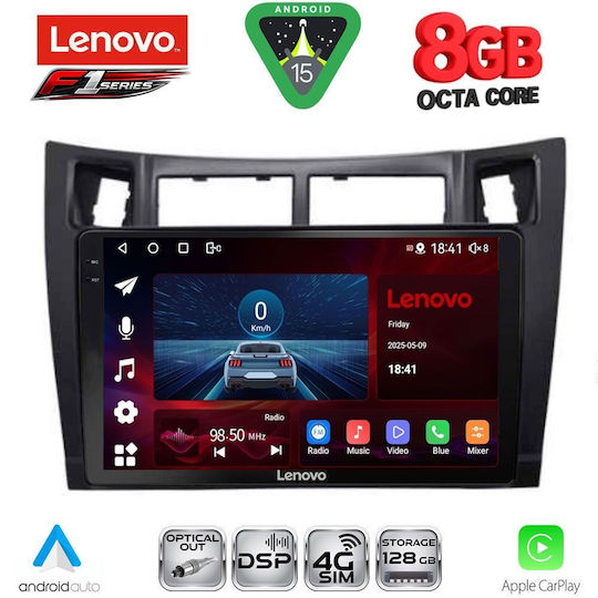 Lenovo Car Audio System for Toyota Yaris 2006-2011 (Bluetooth/USB/WiFi/GPS/Apple-Carplay/Android-Auto) with Touch Screen 9"