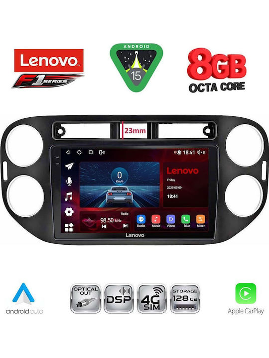 Lenovo Car Audio System for Volkswagen Tiguan 2011-2016 (Bluetooth/USB/WiFi/GPS/Apple-Carplay/Android-Auto) with Touch Screen 9"