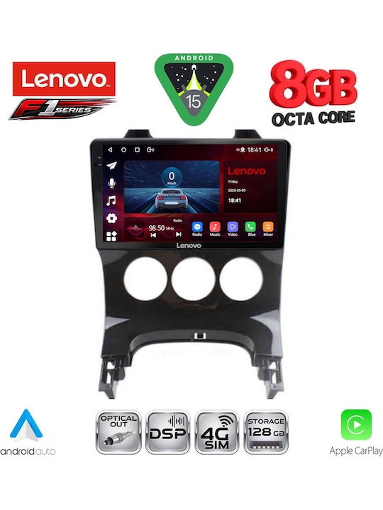 Lenovo Car Audio System for Peugeot 3008 2008-2016 with A/C (Bluetooth/USB/WiFi/GPS/Apple-Carplay/Android-Auto) with Touch Screen 9"