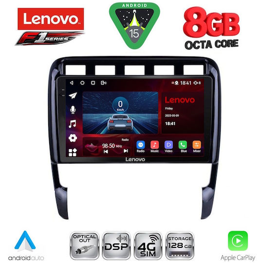 Lenovo Car Audio System for Porsche Cayenne 2002-2011 (Bluetooth/USB/WiFi/GPS/Apple-Carplay/Android-Auto) with Touch Screen 9"