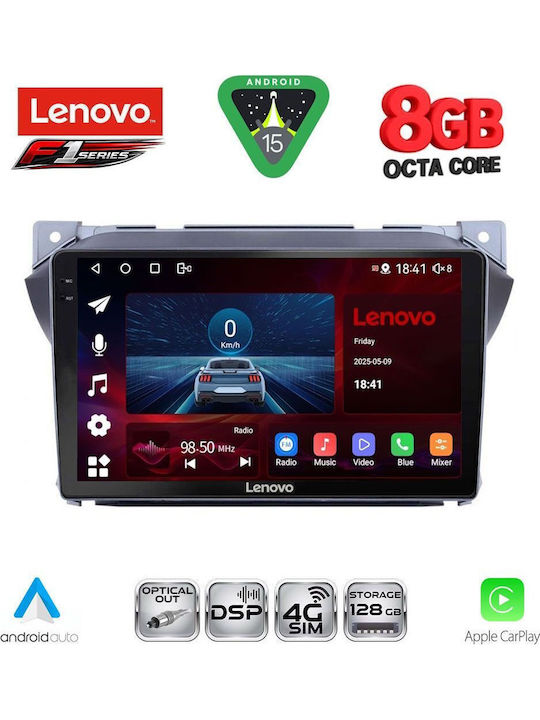 Lenovo Auto-Audiosystem für Suzuki Hoch Nissan Pixo 2009 (Bluetooth/USB/WiFi/GPS/Apple-Carplay/Android-Auto) mit Touchscreen 9"