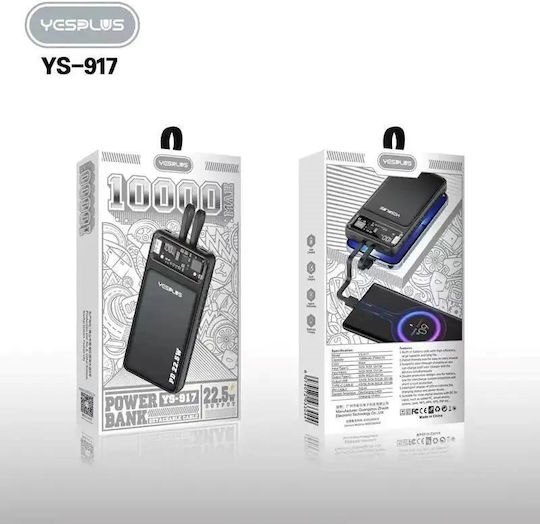 Yesplus YS-917 Power Bank 10000mAh 22.5W Черен