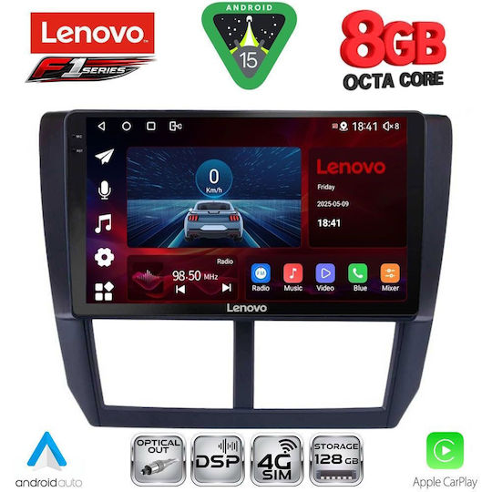 Lenovo Ηχοσύστημα Αυτοκινήτου για Subaru Forester / Impreza 2008-2013 (Bluetooth/USB/WiFi/GPS/Apple-Carplay/Android-Auto) με Οθόνη Αφής 9"