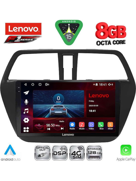 Lenovo Car Audio System for Suzuki SX4 S-Cross 2014-2021 (Bluetooth/USB/WiFi/GPS/Apple-Carplay/Android-Auto) with Touch Screen 9"