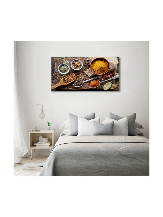 Panou De Perete Pânză Decor Interior Amestec De Condimente 140x70 Cm