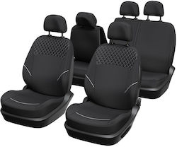 XL Cover Set Car Seat Covers 10 Pieces Polyester Complete Set Special Sedan SUV Black Car Covers 167005