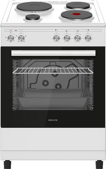 Davoline NCE 4080 W Готварска печка 87лт с емайлирани котлони Ш59.8см. Бяла