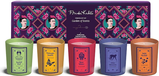 Frida Kahlo Ароматична Свещ от Соя в Буркан Сандалово Дърво 5 Бройки