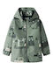 Kids Casual Long Jacket with Hood Chinois Green