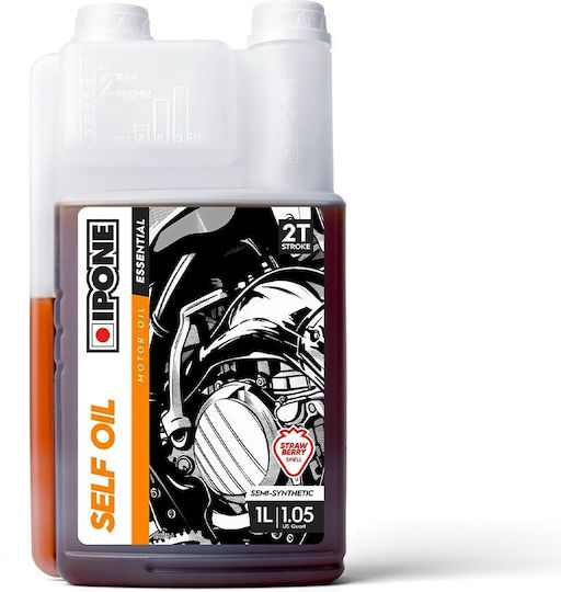 Lubricant 2T Semi-Synthetic Self Oil Semi Synth Essential Strawberry Scent 1l Ipone
