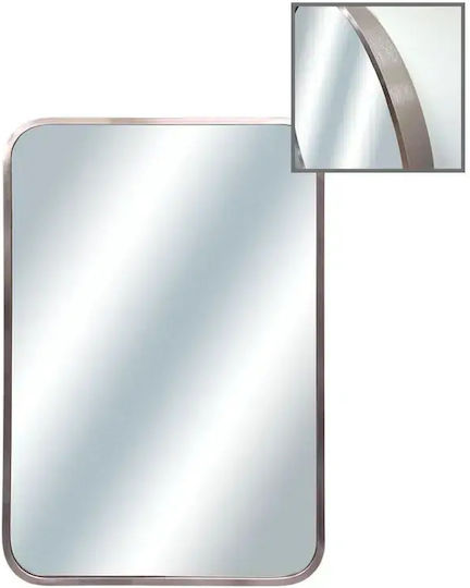 Marhome 16-23363-3 Καθρέπτης Ορθογώνιος Ροζ 60x40cm