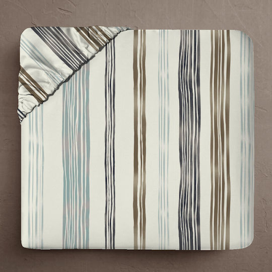 Isadore Lorraine Special Edition Σεντόνι Μονό με Λάστιχο 100x200+30εκ. Skystripe Lilac