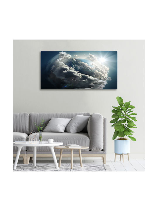 Wandbild Leinwand Hochwertiger Druck Planet Erde 100x50 cm