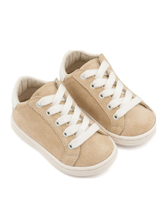 Babywalker Beige Baptism Leather Sneakers