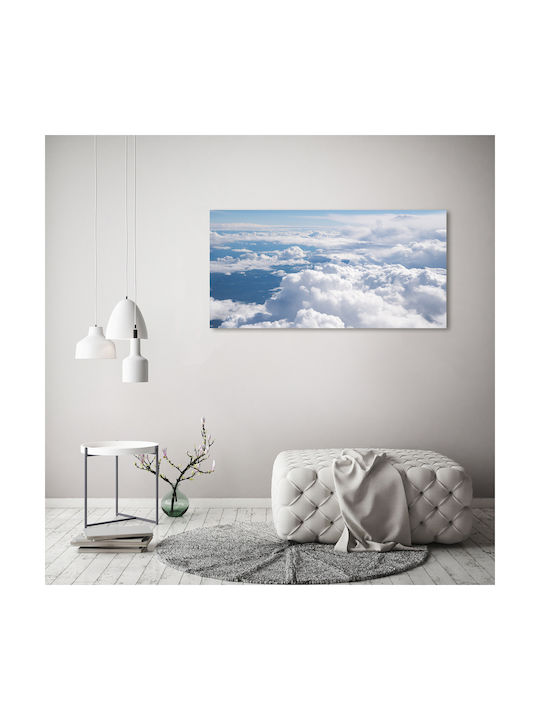 Wall Canvas Painting Permanent Decoration The View Airplane 120x60 Cm