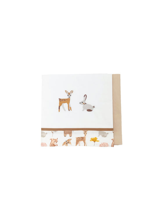 Baby Star Fitted Beige Baby Sheets 45x90cm