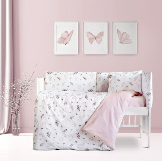 Kocoon Baby Sheets Set Crib Cotton Pink 120x160cm