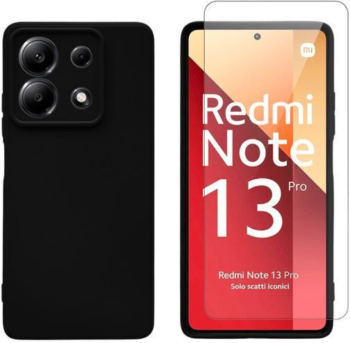 Redshield Set Back Cover Σιλικόνης Μαύρο (Redmi Note 13 4G)