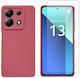Redshield Umschlag Rückseite Silikon / Gehärtetes Glas Rot (Redmi Note 13 5G -> Redmi Note 13 5G)