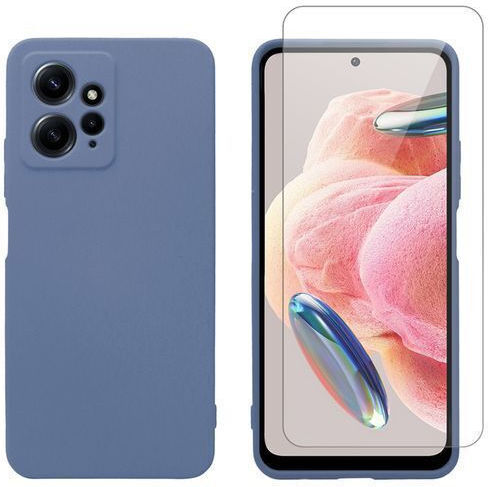 Redshield Back Cover Tempered Glass Albastru marin (Redmi Note 12)