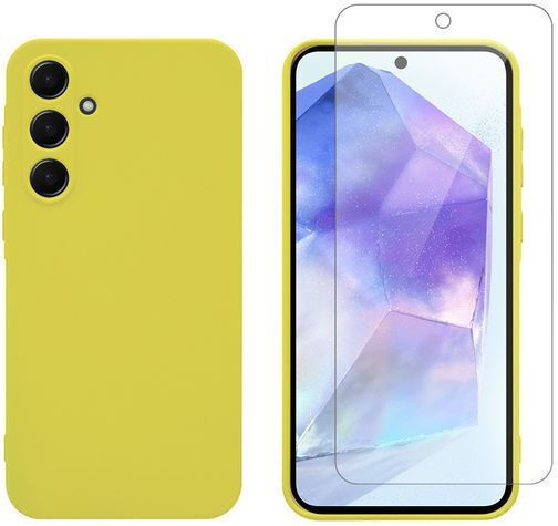 Redshield Back Cover Tempered Glass Κίτρινο (Galaxy A35)