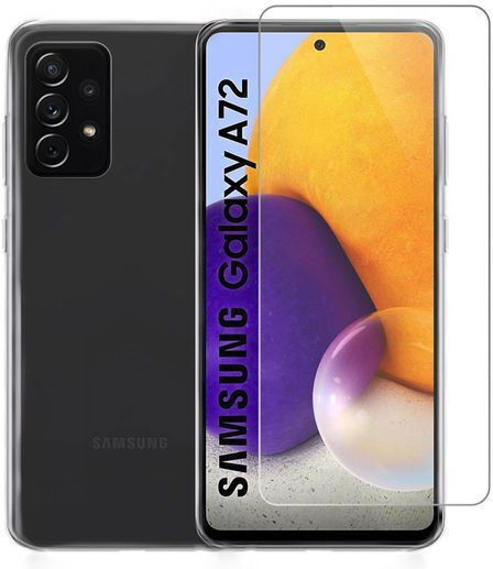 Redshield Back Cover Silicon / Tempered Glass Transparent (Galaxy A72)