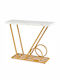 Console Table Wood & Metal White L81xW29.5xH100cm