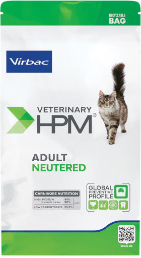 Virbac Virbac Trockenfutter für Katzen für Erwachsene kastrierte Katzen mit empfindlichem Harn mit Schweinefleisch Huhn Kartoffeln Geflügel Reis 1.5kg