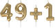 49+1 Gold Geburtstagskerzen