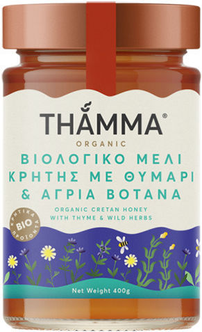 Thamma Organic Βιολογικό Μέλι Θυμαρίσιο & Ανθέων 400gr