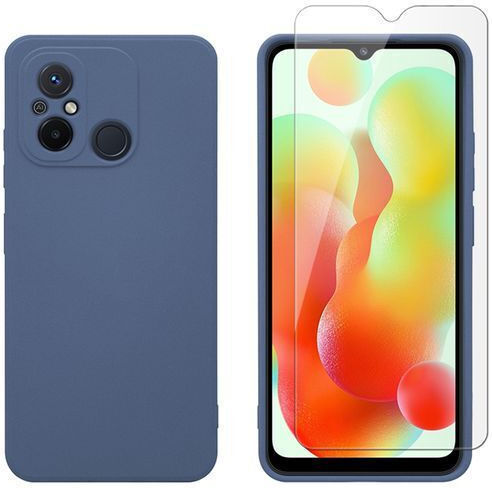 Redshield Back Cover Tempered Glass Navy Μπλε (Redmi 12C)
