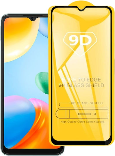 9D Пълно лепило Закалено стъкло за цялото лице (Redmi 10C)