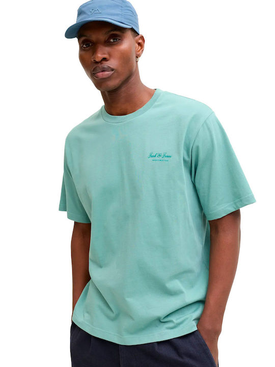 Jack & Jones Neck T-shirt Τιρκουάζ