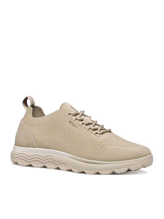 U Spherica A Knitted Anatomical Sneakers Beige