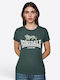 Sarsden Γυναικείο T-shirt Green/white