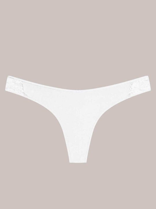 Celestino Damen-Slip Spitze Weiß