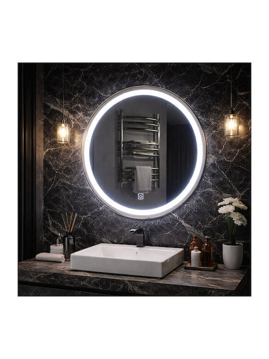Alista Home Кръгло Банско Огледало LED Touch 60x60см