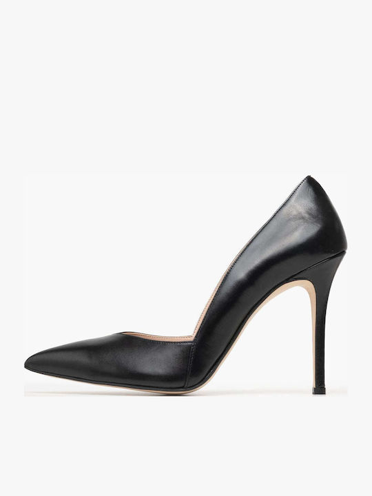 Leather Black Heels