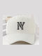 Luciano Faketti Unisex Baseball Hat Corduroy Type Letter Ny A Stylish Thick Hat Women And Men Spring Autumn A Casual Warm Outdoor Hat Ecru-White