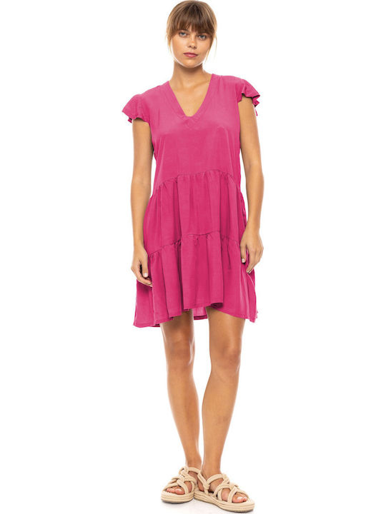 Pink Label Women's Caftan Beachwear Hot Pink