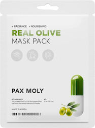 Pax Moly Mască Hidratantă Calmanta Tip Foaie Ulei de Măsline Real 25 Ml