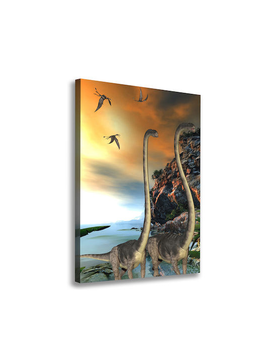 Dekorative Kinder Wandkunst Leinwand Kein Rahmen Für Jeden Raum Dinosaurier 70x100 Cm
