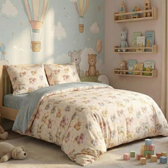 Pucioasa Set Cearceafuri Pentru Copii Dublu Pastel