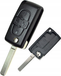 4-button Flip Key Case Peugeot 1007 – Compatible Model Bre2247